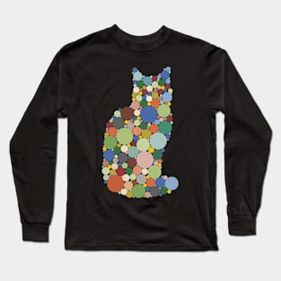 Cat Coloured Dots Long Sleeve T-Shirt